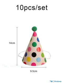 OrcaJump - 10-Piece Polka Dot Pattern Pom Pom Decorated Party Hats Playful Summer Party Supplies, Multicolor Novelty Party Supplies, Novelty Multicolor Party Supplies, Fun Multicolor Party Supplies, Novelty Multicolor Mini Hats For Party, Playful Multicolor Party Supplies For Carnival, Playful Multicolor Party Hats, Multicolor Carnival Party Supplies, Multicolor Carnival Party Supplies Gift