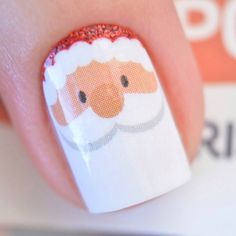 Sleigh It Nail Polish, Festive Nails, Santa Nails, Festive Nail Art, Transparent Nails, Jolly Santa, Sparkling Stars, Festival Nails, Festive Design