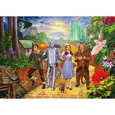 the wizard and his friends are walking through the garden