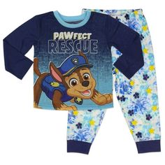 Paw Patrol to the Rescue! Four-legged friends Skye, Everest, Chase and Marshall are always close by when your little one with this officially licensed gear from Paw Patrol! Theyre the perfect team for school time, playtime and saving the day. These super fun pajamas feature original Paw Patrol characters in bright, bold and beautiful graphics. These pajama sets are created with a busy mom in mind, with a soft, easy-to-clean material. All pieces are machine washable, dryer safe, and treated for f Chase And Marshall, Fun Pajamas, Paw Patrol Characters, Best Pajamas, To The Rescue, School Time, Boys Pajamas, Pajama Top