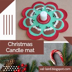 the christmas candle mat is made from felt