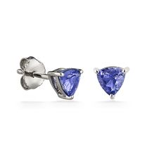 768060 - 14K White Gold - Effy Trillion Stud Earrings White Gold Tanzanite Earrings As A Gift, Anniversary Tanzanite Earrings With Prong Setting, Tanzanite Yellow Gold Earrings For Anniversary, Yellow Gold Tanzanite Earrings For Anniversary, Classic Tanzanite Earrings For Anniversary, Trillion Cut Formal Earrings, White Gold Tanzanite Gemstone Earrings, White Gold Tanzanite Earrings Fine Jewelry, Fine Jewelry Tanzanite Earrings In White Gold