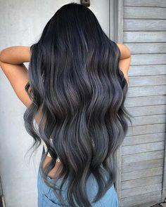 Dark Ombre Hair, Winter Hair Color Trends, Blond Balayage, Balayage Blonde, Long Hair Color, Hair Color Shades, Grey Ombre