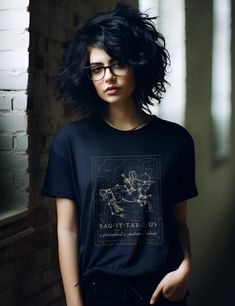 Get 10% off your first order: join.lucidamystica.com Dark academia Sagittarius zodiac sign shirt on super-soft, modern fit unisex tshirt. Elegant vintage dictionary style easily brings the academia aesthetic to your everyday wardrobe.  Perfect for yourself or as a gift for your favorite Sagittarius! Plus sizes available for a roomy fit. Size up for an oversized aesthetic look, size chart found in images. Comes in 4 colorways: Dark Olive, Black, Natural and Navy + Printed on Bella + Canvas 3001 u Plus Size Alternative, Sagittarius Zodiac Sign, Astrology Shirt, Oversized Aesthetic, Sagittarius Astrology, Alternative Aesthetic, Dark Academia Clothes, Academia Clothes, Zodiac Shirts