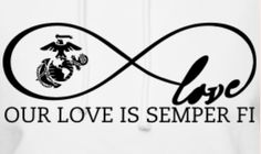 a white hoodie with the marine love is semper fit logo on it