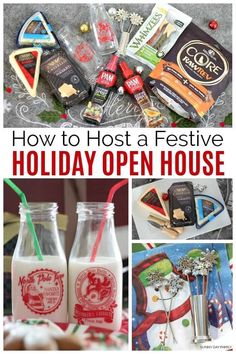 how to host a festive holiday open house with milk, cookies and other treats