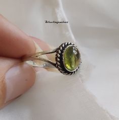 Natural Peridot Ring, 925 Sterling Silver, Handmade Band Ring, Engagement Ring, Jewelry, Gemstone Ring, Women Ring, Gift, Birthstone Ring. About Gemstone: A glimmer of green like sunlight through the trees, Peridot is a prized gemstone known for its summer spirit, its good-luck vibes, and its uncanny ability to keep you calm and feeling safe no matter what is going on around you. Thanks for visiting my shop. Omwati Handmade Green Toe Ring, Adjustable Peridot Ring, Adjustable Round Peridot Ring, Handmade Oval Peridot Rings, Handmade Green Sterling Silver Birthstone Ring, Feeling Safe, Lapis Ring, Detailed Ring, Peridot Ring