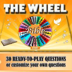 the wheel bible game with an open book