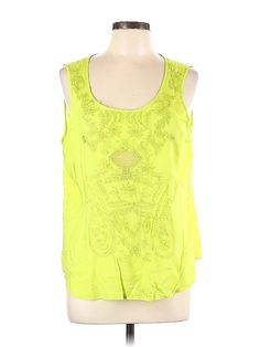 Blue Rain Sleeveless Blouse Size: Large Tops - used. 100% Rayon | Blue Rain Sleeveless Blouse: Yellow Tops - Size Large Cheap Yellow Sleeveless Tops, Cheap Yellow Sleeveless Blouse Tank Top, Yellow Tops, Blue Rain, Yellow Top, Sleeveless Blouse, Favorite Color, Sleeveless Top, Women Handbags