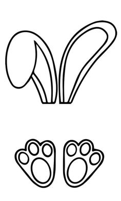 an animal paw printable coloring page with two paws and one foot in the grass