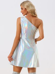 Shop Allegra K for metallic sleeveless one shoulder party disco holographic dress you are looking for, get more women's dresses for yourelf. Order now! Free Returns! Spring Party Sleeveless Bodycon Dress, Spring Sleeveless Bodycon Party Dress, Spring Party Sleeveless Embroidered Dress, Trendy White Sleeveless Party Dress, Glamorous White Sleeveless Summer Dress, Spring Sleeveless Mini Dress For Party, Sleeveless Spring Mini Dress For Party, Sleeveless Mini Dress For Spring Parties, Glamorous Sleeveless Mini Dress For Spring