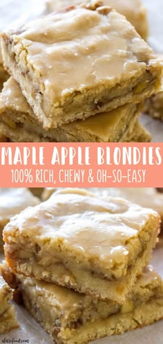 these apple blondies are so good and easy to make, they're delicious