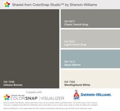 the color scheme for sherwinn williams's paint