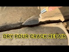 DRY POUR concrete for CRACK REPAIR?! | does it work? | LETS TRY! ⁠ - YouTube How To Repair Cracked Concrete, Dry Pour Concrete, Fix Cracked Concrete, Vintage Glam Bathroom, Concrete Floor Repair, Pour Concrete, Patio Repair