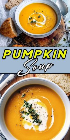 Enjoy a bowl of creamy, spiced pumpkin soup 🧡🍁! This easy fall recipe is the ultimate cozy dish, packed with roasted flavors and perfect for autumn evenings. Serve it with crusty bread for extra comfort! #PumpkinSoup #FallRecipes #CozyFood #CreamySoup #AutumnEats #HealthyComfortFood Spiced Pumpkin Soup, Easy Autumn Recipes, Spiced Pumpkin