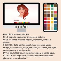 an image of a woman's face on a computer screen with color swatches