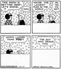 a comic strip with two people talking to each other