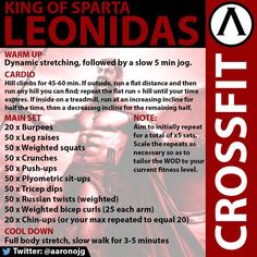 the crossfit poster for king of sparta leondas