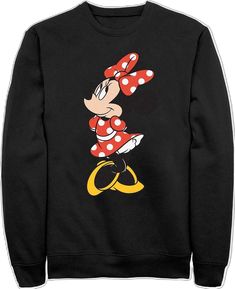 Disney Character Print Black Sweatshirt, Black Disney Character Print Sweatshirt, Black Disney Sweatshirt For Winter, Black Disney Winter Sweatshirt, Black Disney Sweatshirt For Streetwear, Black Long Sleeve Mickey Mouse Sweatshirt, Black Mickey Mouse Sweatshirt For Streetwear, Fall Streetwear Mickey Mouse Tops, Fall Mickey Mouse Crew Neck Sweatshirt