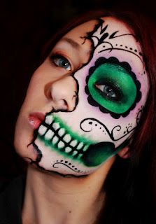 Tatoo Halloween Make-up Looks, Sugar Skull Face, Mexican Sugar Skull, Halloween Makeup Easy, Skull Makeup, Halloween Costumes Makeup, Skull Face