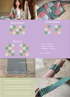 the instructions for crochet bracelets are shown