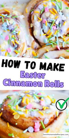 how to make easter cinnamon rolls with icing and sprinkles on top