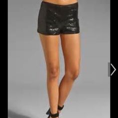 Just In Time For The Holidays, Beautiful Designer Black Sequin Shorts, Brand New, Tags Attached.,,Gorgeous Fitted Party Bottoms With Short Inseam, Fitted Bottoms With Short Inseam For Party, Fitted High-waisted Shorts For Night Out, Fitted Party Bottoms With Built-in Shorts, Stretch Sequin Shorts, Chic Fitted Sequin Shorts, Glamorous Fitted Shorts, Fitted Glamorous Short Bottoms, Glamorous Fitted Short Length Bottoms