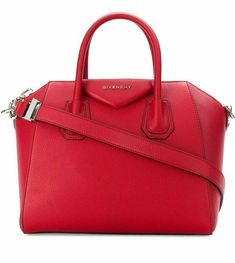 NEW GIVENCHY SMALL ANTIGONA TOTE BRIGHT RED GRAINED SHOULDER BAG  BB05117012-620 #GIVENCHYANTIGONA #TOTEHANDBAG Antigona Mini, Trapezoid Shape, Givenchy Antigona, Black Leather Satchel, Luxury Bag, Givency Antigona Bag, Proenza Schouler, Leather Satchel, Leather Handbag