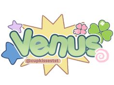 the logo for vennu's cupcakes and sweets, which is also available