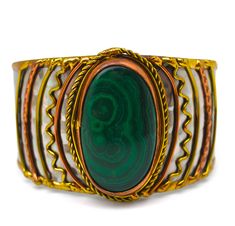 PRICES MAY VARY. Title: ANJU JEWELRY Janya Collection Mixed Metal Cuff Bracelet - Malachite Stone. Product Type: Departments > Women > Jewelry > Bracelets > Cuff Hand Candy, Vintage Cuff Bracelet, To Express Your Feelings, Will Power, Metal Cuff Bracelet, Medieval Jewelry, Cuff Jewelry, Malachite Stone, Womens Jewelry