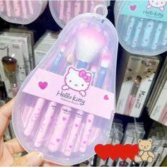 Hello Kitty Cosmetic Makeup Brushes Child Size Small 5 Piece Set Pink Measures Approx 7.48 Inches Tall Fast Shipping Hello Kitty Make-up, Kitty Makeup, Hello Kitty Makeup, Blush Beauty, Lip Beauty, Makeup Brush Set Professional, Hello Kitty Pink, Eyeshadow Brush, Fancy Makeup