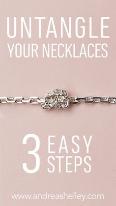 How to Untangle a Necklace Chain - Andrea Shelley Designs #Elegance #Beaded #the #and #Tidiness #Art #Beauty #Exploring #of #World #Unraveling #Jewelry #Tradition #Crafting #Creativity Tangled Necklace Hack, Necklace Hacks Tips, How To Style Jewelry Accessories, Untangle Necklace Chains, Jewelry Hacks Tips, How To Wear Jewelry Tips, How To Untangle Necklaces, Untangling Necklaces, Jewellery Hacks