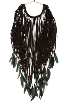 Statement Necklace Option One Burlesque Men, Leaf Litter, Suede Style, Diy Kostüm, Bohol, Feather Jewelry, Fringe Necklace, Feather Necklaces, Suede Fringe