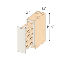 the bottom drawer is open and has two drawers on one side, and an upper drawer with