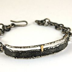 "Unisex silver and 14ct gold bracelet. Dimensions: -main element 1.2 - 7 cm, 0.47 - 2.76\" -chain links approx. 0.9 cm, 0.35\" -length - please write me your wrist circuit" Silver Brass Chain Link Jewelry, Gold Sterling Silver Bracelet With Rectangular Links, Handmade White Gold Metal Chain Bracelet, Silver Brass Minimalist Bracelet, Oxidized Metal Jewelry With Rectangular Links, Handmade White Gold Chain Bracelet, Minimalist Silver Brass Bracelet, Unique Silver Chain Bracelet As Gift, Gold Sterling Silver Chain Link Bracelet