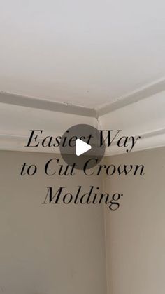 an easy way to cut crown molding on the ceiling in your home or office