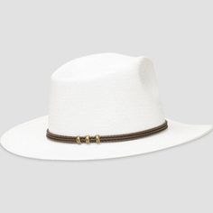 From Telluride to New York City, the Stetson Woodrow Hat is a dashing option that tops off any outfit with rugged style. The wool felt construction provides a firm fit that won't break down, while a Dri-Lex sweatband absorbs perspiration and keeps our face clear. Summer White Adjustable Hat Bands, White Fitted Fedora For Travel, Fitted White Fedora For Travel, Fitted White Travel Hat, Casual White Hat Bands With Uv Protection, Casual White Hat Bands With Upf 50+, Modern White Hat With Curved Brim, Rugged Style, Straw Hat