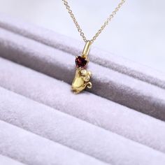 "* Made to Order. * Metal: 925 Sterling Silver Custom Color: Rose Gold Plated | Yellow Gold Plated | Silver Stone: Red Garnet, Heart Shaped, 4mm, around 0.42ct, 1pcs Stone: Cubic Zirconia, 1pcs * Gold KT: 9K Custom Gold Color: Rose Gold, Yellow Gold, White Gold Stone: Red Garnet, Heart Shaped, 4mm, around 0.42ct, 1pcs Stone: Cubic Zirconia, 1pcs * Gold KT: 14K Custom Gold Color: Rose Gold, Yellow Gold, White Gold Stone: Red Garnet, Heart Shaped, 4mm, around 0.42ct, 1pcs Stone: Diamond, around 0. Dainty Garnet Necklace For Gift, Valentine's Day Gold Cat Design Jewelry, Heart-shaped Garnet Jewelry For Gift, Gold-tone Pendant Necklace For Valentine's Day, Valentine's Day Gold-tone Pendant Necklace, Garnet Heart, Garnet Necklace, Gold Stone, Swiss Blue Topaz