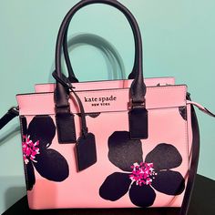 Authentic Kate Spade Medium Size..It Comes With Long Strap. Kate Spade Pink Bags For Evening, Designer Kate Spade Pink Bag, Pink Kate Spade Bag For Evening, Pink Kate Spade Evening Bag, Pink Kate Spade Party Bag, Luxury Purses, Kate Spade Bags, Kate Spade Bag, Medium Size