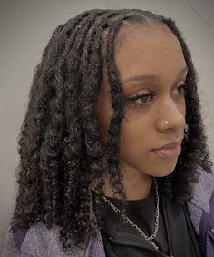 Natural Locs With Curly Ends, Locs With Curly Ends, Natural Hair Woman, Braided Hairstyles For Black Women Cornrows, Quick Natural Hair Styles