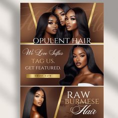 two banners for an african hair salon