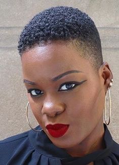 Haircut For African Ladies, Haircuts For African Women, Female Haircut Styles, Black Women Barber Haircut, Female Haircuts, Rihanna Black Pixie Cut, Tapered Natural Hair Cut