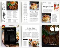 a brochure is shown with different food items