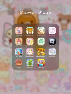 an iphone screen with many different app icons on the phone and in the background there is a teddy bear