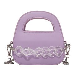 Expertly crafted for the modern woman, our Acrylic Chain Women's Bag is the perfect blend of style and functionality. With a sleek design and durable construction, this mini handbag doubles as a shoulder bag for versatile wear. Elevate any outfit with this must-have accessory. This Acrylic Chain Women's Bag is the perfect accessory for any occasion. Made with high-quality materials, this mini handbag is both stylish and durable. With an elegant acrylic chain, this shoulder bag adds a touch of sophistication to any outfit. Stay fashionable and functional with this must-have bag. Trendy Purple Bags With Detachable Handle, Purple Chain Strap Bag For Daily Use, Purple Shoulder Box Bag With Detachable Handle, Purple Rectangular Bags With Chain Strap, Purple Rectangular Bag With Clear Strap, Warm Blankets Cozy, Geometric Blanket, Houndstooth Scarf, Plaid Blanket Scarf