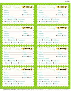 the printable school lunch menu is shown in green and yellow, with pencils on it