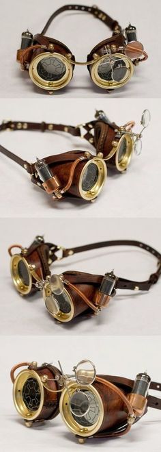 Steampunk Goggles Steam Punk Diy, Steampunk Glasses, Kule Ting, العصور الوسطى, Futurisme Retro, Personaje Fantasy