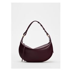 Oval shoulder bag. Adjustable shoulder strap. Lining and interior pocket. Zip closure. Height x Length x Width: 7.5 x 9.8 x 3.5 inches (20 x 38 x 8 cm) Maroon Bag, Oval Bag, Burgundy Bag, Blazers Shoes, Tas Bahu, Joggers Shoes, Kids Rain, Blouse Jeans, Cardigan Sweater Dress