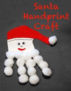 an image of santa handprint craft on instagram