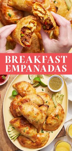 the breakfast empanadas are ready to be eaten